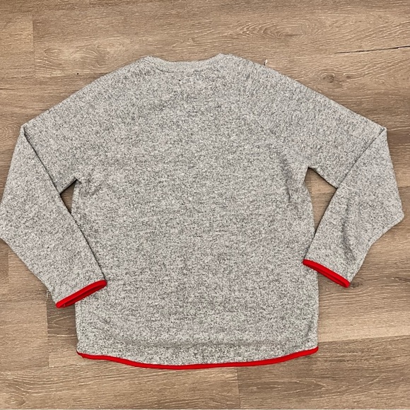 BDG Gray and Red Crewneck Sweater with Contrast Trim - Picture 4 of 6